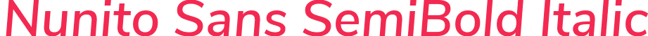 Nunito Sans SemiBold Italic